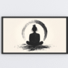 Zen Meditation Digital Poster – Minimalist Yoga Wall Art Printable