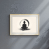 Zen Meditation Digital Poster – Minimalist Yoga Wall Art Printable
