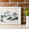 Minimal Zen: Japandi Landscape Art Print (Digital Download)