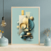 Minimal Japandi Pottery Digital Poster – Earthy Abstract Wall Art
