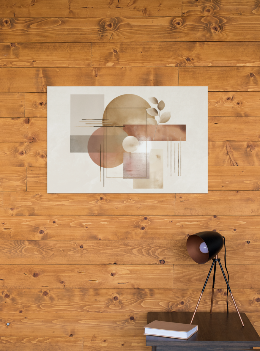 Minimalist Japandi Wall Art Print – Modern Zen-Plant Home Decor
