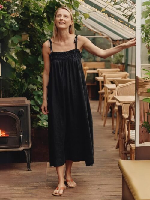 Linen Ballade Dress - Black