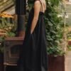 Linen Ballade Dress - Black