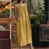 Linen Ballade Dress - Lemon Curry