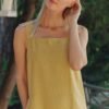 Linen Fugue Dress - Lemon Curry