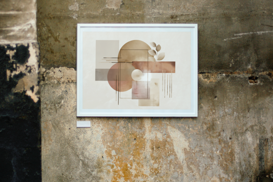 Minimalist Japandi Wall Art Print – Modern Zen-Plant Home Decor