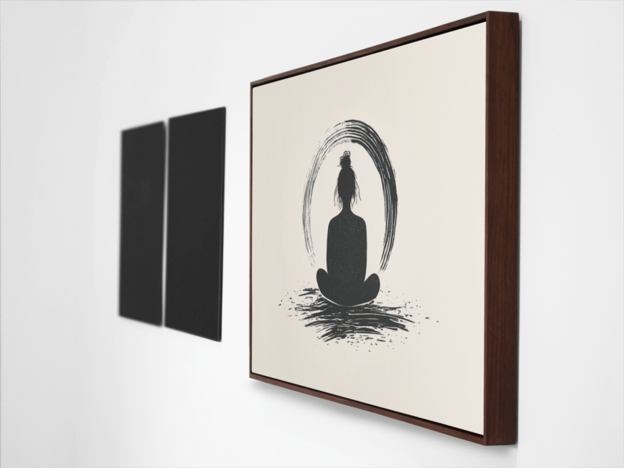 Zen Meditation Digital Poster – Minimalist Yoga Wall Art Printable