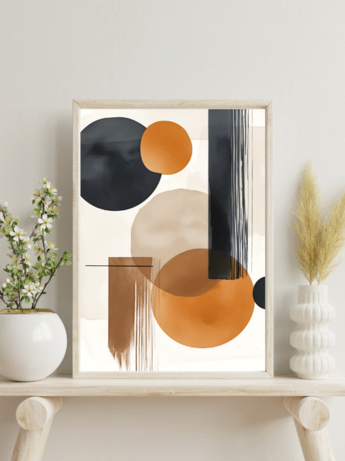 Minimalist Japandi Wall Art Print – CR-Inspired Home Decor